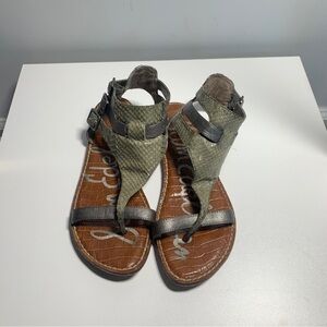 Grey textured Sam Edelman with ankle straps - size 8